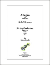 Allegro from Sonata in F Orchestra sheet music cover